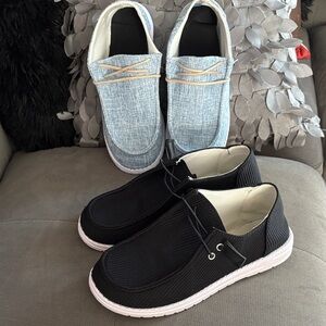 ❤️Stylish Black and Blue Wowen’s Casual Shoes- Two pairs
